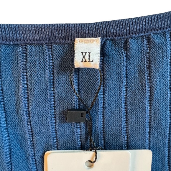 NWT Amazon Agseem Blue Long Sleeve Ribbed Knit Maxi Dress 100% Viscose - Picture 7 of 13